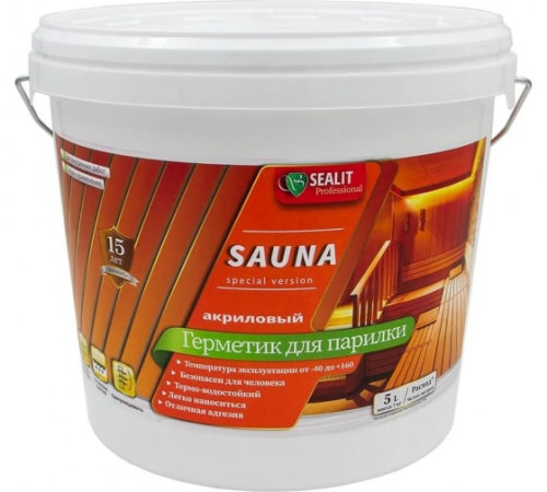 Приобрести ГЕРМЕТИК - Sealit SAUNA для бань и саун 5 л в Братске, Иркутская область