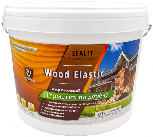 Купить ГЕРМЕТИК - Sealit Wood Elastic для работы с деревянными материалами 10 л в Братске, Иркутская область