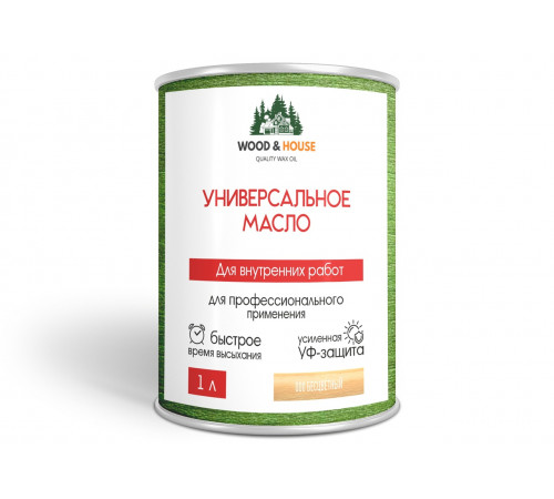 Приобрести ЦВЕТНОЕ УНИВЕРСАЛЬНОЕ МАСЛО WOOD & HOUSE Серия ПРОФИ в Братске, Иркутская область