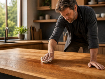Реставрация деревянной столешницы: когда достаточно локального обновления